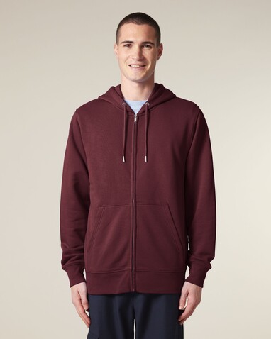 Connector 2.0 - Der Unisex-Zip-Hoodie aus French Terry - Burgundy - 3XL bedrucken, Art.-Nr. STSU207C2443X