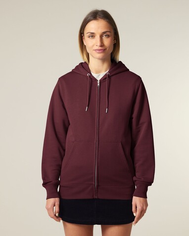 Connector 2.0 - Der Unisex-Zip-Hoodie aus French Terry - Burgundy - 3XL bedrucken, Art.-Nr. STSU207C2443X