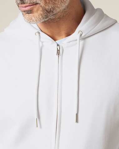 Connector 2.0 - Der Unisex-Zip-Hoodie aus French Terry - White - S bedrucken, Art.-Nr. STSU207C0011S