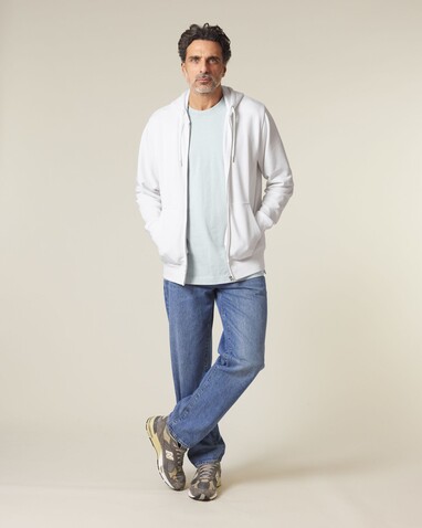 Connector 2.0 - Der Unisex-Zip-Hoodie aus French Terry - White - XXS bedrucken, Art.-Nr. STSU207C0012S