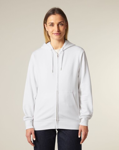Connector 2.0 - Der Unisex-Zip-Hoodie aus French Terry - White - 3XL bedrucken, Art.-Nr. STSU207C0013X