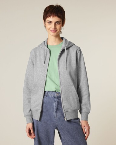 Connector 2.0 - Der Unisex-Zip-Hoodie aus French Terry - Heather Grey - M bedrucken, Art.-Nr. STSU207C2501M Connector 2.0 - Der Unisex-Zip-Hoodie aus French Terry - Heather Grey - M bedrucken, Art.-Nr. STSU207C2501M