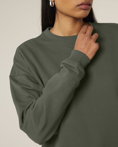 Radder 2.0 - Das Oversized Rundhals-Unisex-Sweatshirt - Khaki - 3XL bedrucken, Art.-Nr. STSU208C2233X