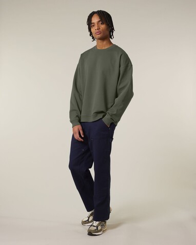 Radder 2.0 - Das Oversized Rundhals-Unisex-Sweatshirt - Khaki - XXS bedrucken, Art.-Nr. STSU208C2232S