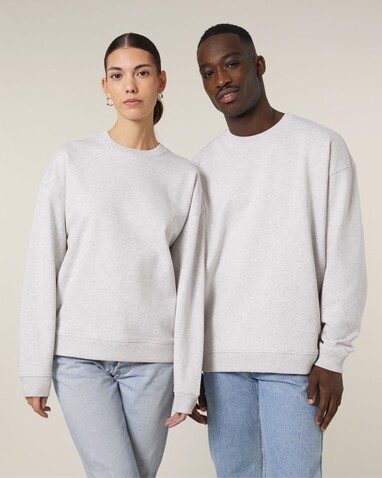 Radder 2.0 - Das Oversized Rundhals-Unisex-Sweatshirt - Cool Heather Grey - XXS bedrucken, Art.-Nr. STSU208C1462S