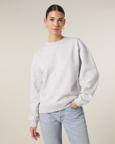 Radder 2.0 - Das Oversized Rundhals-Unisex-Sweatshirt - Cool Heather Grey - XXS bedrucken, Art.-Nr. STSU208C1462S