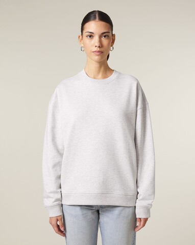 Radder 2.0 - Das Oversized Rundhals-Unisex-Sweatshirt - Cool Heather Grey - XS bedrucken, Art.-Nr. STSU208C146XS