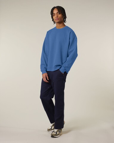 Radder 2.0 - Das Oversized Rundhals-Unisex-Sweatshirt - Mindful Blue - 3XL bedrucken, Art.-Nr. STSU208C7293X