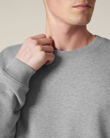 Radder 2.0 - Das Oversized Rundhals-Unisex-Sweatshirt - Heather Grey - XXS bedrucken, Art.-Nr. STSU208C2502S