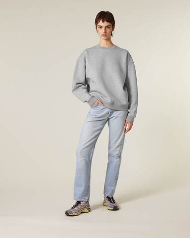Radder 2.0 - Das Oversized Rundhals-Unisex-Sweatshirt - Heather Grey - XS bedrucken, Art.-Nr. STSU208C250XS Radder 2.0 - Das Oversized Rundhals-Unisex-Sweatshirt - Heather Grey - XS bedrucken, Art.-Nr. STSU208C250XS
