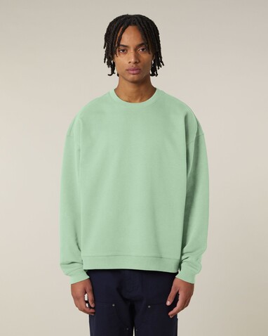 Radder 2.0 - Das Oversized Rundhals-Unisex-Sweatshirt - Misty Jade - M bedrucken, Art.-Nr. STSU208C7351M