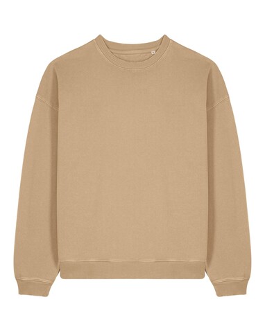 Radder 2.0 Vintage - Oversize Garment-Dyed-Crewneck-Sweatshirt - G. Dyed Latte - 3XL bedrucken, Art.-Nr. STSU210C7333X