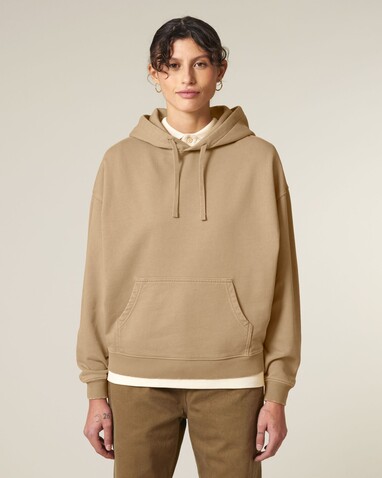 Slammer 2.0 vintage - Oversize Garment-Dyed-Hoodie-Sweatshirt - G. Dyed Latte - 3XL bedrucken, Art.-Nr. STSU211C7333X