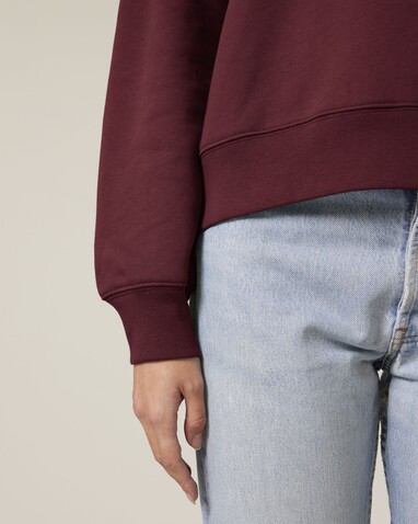 Stella Alma - Das Iconic Damen-Rundhals-Sweatshirt - Burgundy - M bedrucken, Art.-Nr. STSW212C2441M