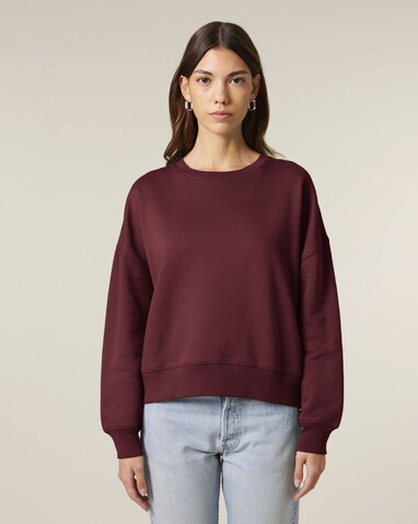 Stella Alma - Das Iconic Damen-Rundhals-Sweatshirt - Burgundy - XS bedrucken, Art.-Nr. STSW212C244XS