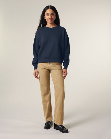 Stella Alma - Das Iconic Damen-Rundhals-Sweatshirt - French Navy - XL bedrucken, Art.-Nr. STSW212C7271X