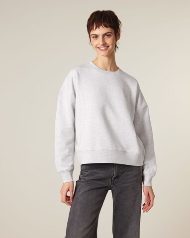 Stella Alma - Das Iconic Damen-Rundhals-Sweatshirt - Cool Heather Grey - XXL bedrucken, Art.-Nr. STSW212C1462X