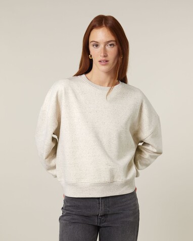 Stella Alma - Das Iconic Damen-Rundhals-Sweatshirt - Eco Heather - L bedrucken, Art.-Nr. STSW212C1471L