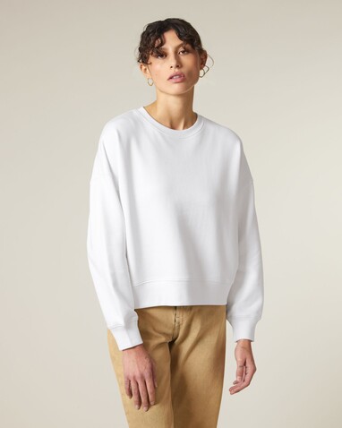 Stella Alma - Das Iconic Damen-Rundhals-Sweatshirt - White - M bedrucken, Art.-Nr. STSW212C0011M
