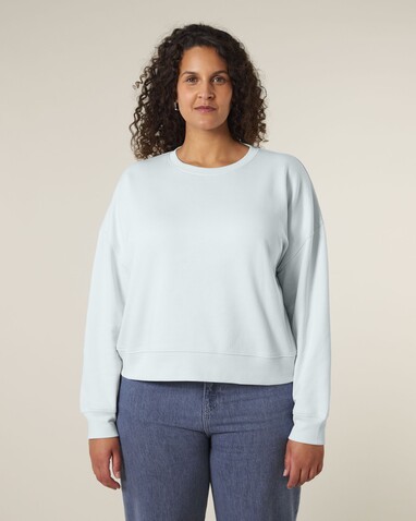 Stella Alma - Das Iconic Damen-Rundhals-Sweatshirt - Blue Ice - XXL bedrucken, Art.-Nr. STSW212C7282X