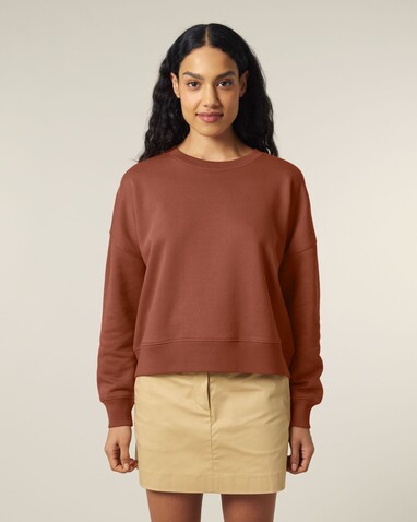 Stella Alma - Das Iconic Damen-Rundhals-Sweatshirt - Heritage Brown - XS bedrucken, Art.-Nr. STSW212C730XS
