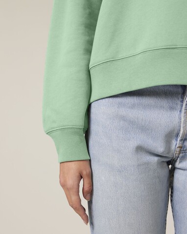 Stella Alma - Das Iconic Damen-Rundhals-Sweatshirt - Misty Jade - XXL bedrucken, Art.-Nr. STSW212C7352X