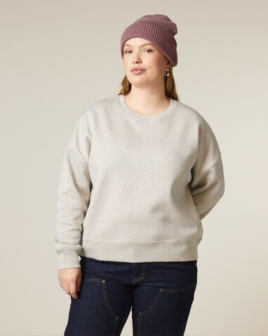 Stella Alma - Das Iconic Damen-Rundhals-Sweatshirt - Heather Haze - XL bedrucken, Art.-Nr. STSW212C7311X