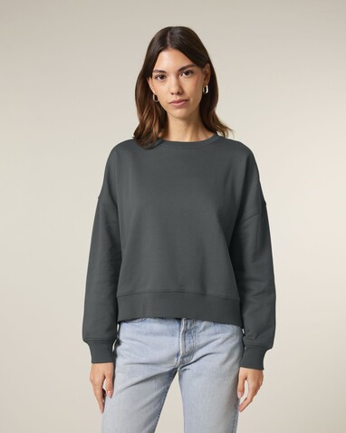 Stella Alma - Das Iconic Damen-Rundhals-Sweatshirt - Anthracite - XS bedrucken, Art.-Nr. STSW212C253XS
