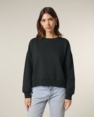 Stella Alma - Das Iconic Damen-Rundhals-Sweatshirt - Black - XS bedrucken, Art.-Nr. STSW212C002XS