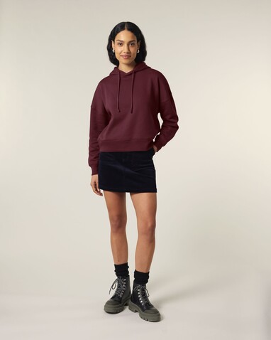 Stella Nora - Der Iconic Damen-Hoodie - Burgundy - M bedrucken, Art.-Nr. STSW213C2441M