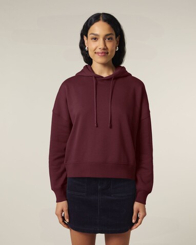 Stella Nora - Der Iconic Damen-Hoodie - Burgundy - M bedrucken, Art.-Nr. STSW213C2441M