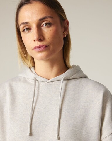 Stella Nora - Der Iconic Damen-Hoodie - Heather Haze - M bedrucken, Art.-Nr. STSW213C7311M