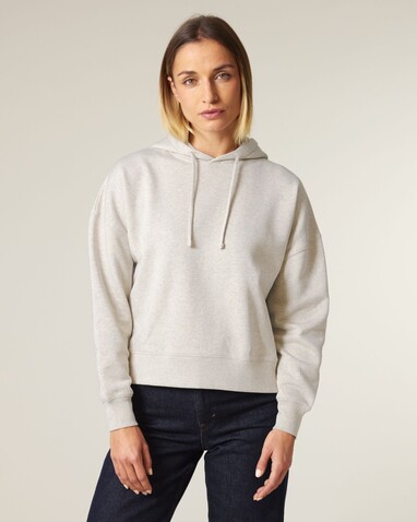 Stella Nora - Der Iconic Damen-Hoodie - Heather Haze - XXL bedrucken, Art.-Nr. STSW213C7312X