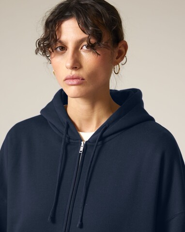 Stella Ida - Der Iconic Damen-Zip-Hoodie - French Navy - M bedrucken, Art.-Nr. STSW214C7271M