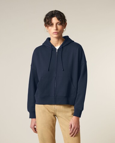 Stella Ida - Der Iconic Damen-Zip-Hoodie - French Navy - M bedrucken, Art.-Nr. STSW214C7271M