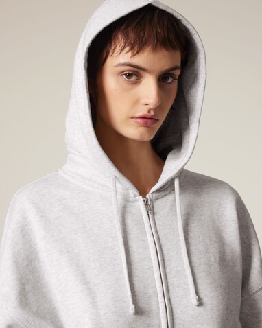 Stella Ida - Der Iconic Damen-Zip-Hoodie - Cool Heather Grey - M bedrucken, Art.-Nr. STSW214C1461M