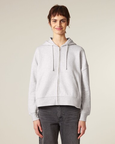 Stella Ida - Der Iconic Damen-Zip-Hoodie - Cool Heather Grey - S bedrucken, Art.-Nr. STSW214C1461S