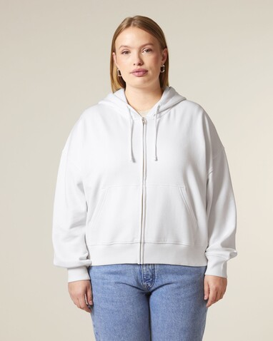 Stella Ida - Der Iconic Damen-Zip-Hoodie - White - XXL bedrucken, Art.-Nr. STSW214C0012X