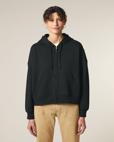 Stella Ida - Der Iconic Damen-Zip-Hoodie - Black - XS bedrucken, Art.-Nr. STSW214C002XS