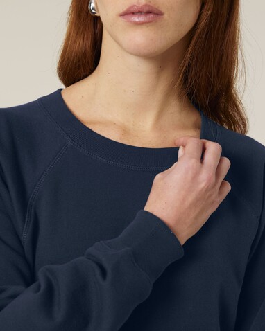 Stella Clara - Das Damen-Raglan-Rundhals-Sweatshirt - French Navy - L bedrucken, Art.-Nr. STSW217C7271L