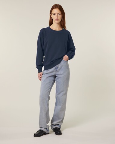 Stella Clara - Das Damen-Raglan-Rundhals-Sweatshirt - French Navy - XS bedrucken, Art.-Nr. STSW217C727XS