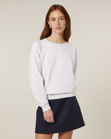 Stella Clara - Das Damen-Raglan-Rundhals-Sweatshirt - Cool Heather Grey - XS bedrucken, Art.-Nr. STSW217C146XS