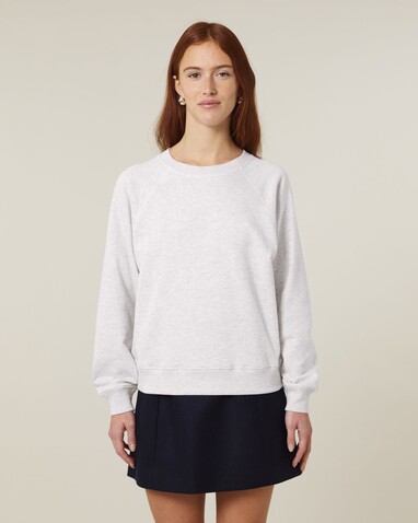 Stella Clara - Das Damen-Raglan-Rundhals-Sweatshirt - Cool Heather Grey - L bedrucken, Art.-Nr. STSW217C1461L
