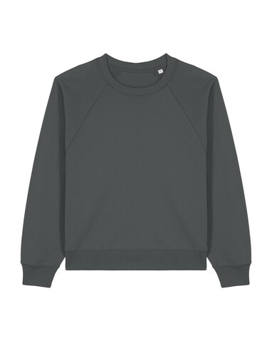 Stella Clara - Das Damen-Raglan-Rundhals-Sweatshirt - Anthracite - XXL bedrucken, Art.-Nr. STSW217C2532X