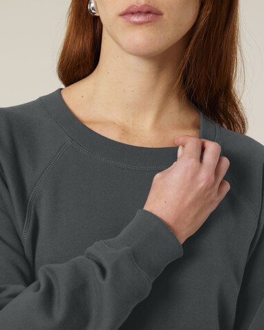 Stella Clara - Das Damen-Raglan-Rundhals-Sweatshirt - Anthracite - XXL bedrucken, Art.-Nr. STSW217C2532X