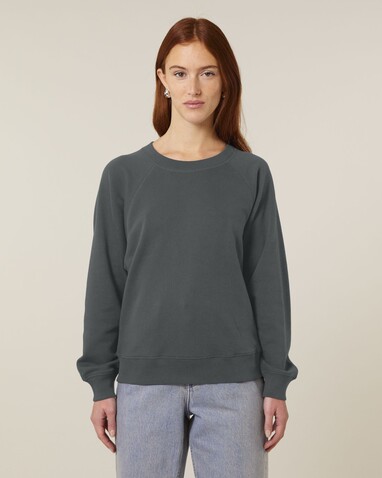 Stella Clara - Das Damen-Raglan-Rundhals-Sweatshirt - Anthracite - XL bedrucken, Art.-Nr. STSW217C2531X