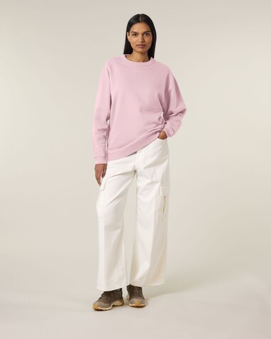 Stella Paloma - Das Oversized Damen-Rundhals-Sweatshirt - Cotton Pink - L bedrucken, Art.-Nr. STSW218C0051L