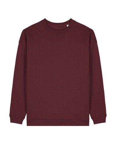 Stella Paloma - Das Oversized Damen-Rundhals-Sweatshirt - Burgundy - S bedrucken, Art.-Nr. STSW218C2441S