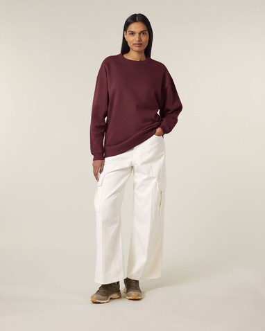 Stella Paloma - Das Oversized Damen-Rundhals-Sweatshirt - Burgundy - M bedrucken, Art.-Nr. STSW218C2441M Stella Paloma - Das Oversized Damen-Rundhals-Sweatshirt - Burgundy - M bedrucken, Art.-Nr. STSW218C2441M