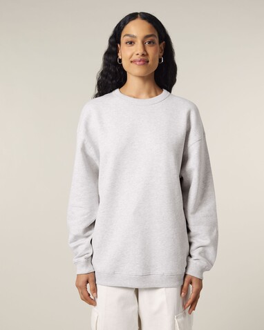 Stella Paloma - Das Oversized Damen-Rundhals-Sweatshirt - Cool Heather Grey - S bedrucken, Art.-Nr. STSW218C1461S